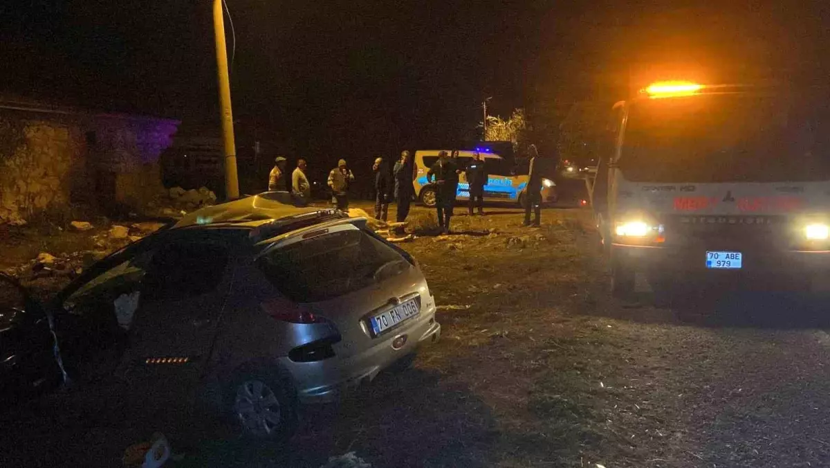 Karaman’da İneğe Çarpan Araçta 5 Yaralı