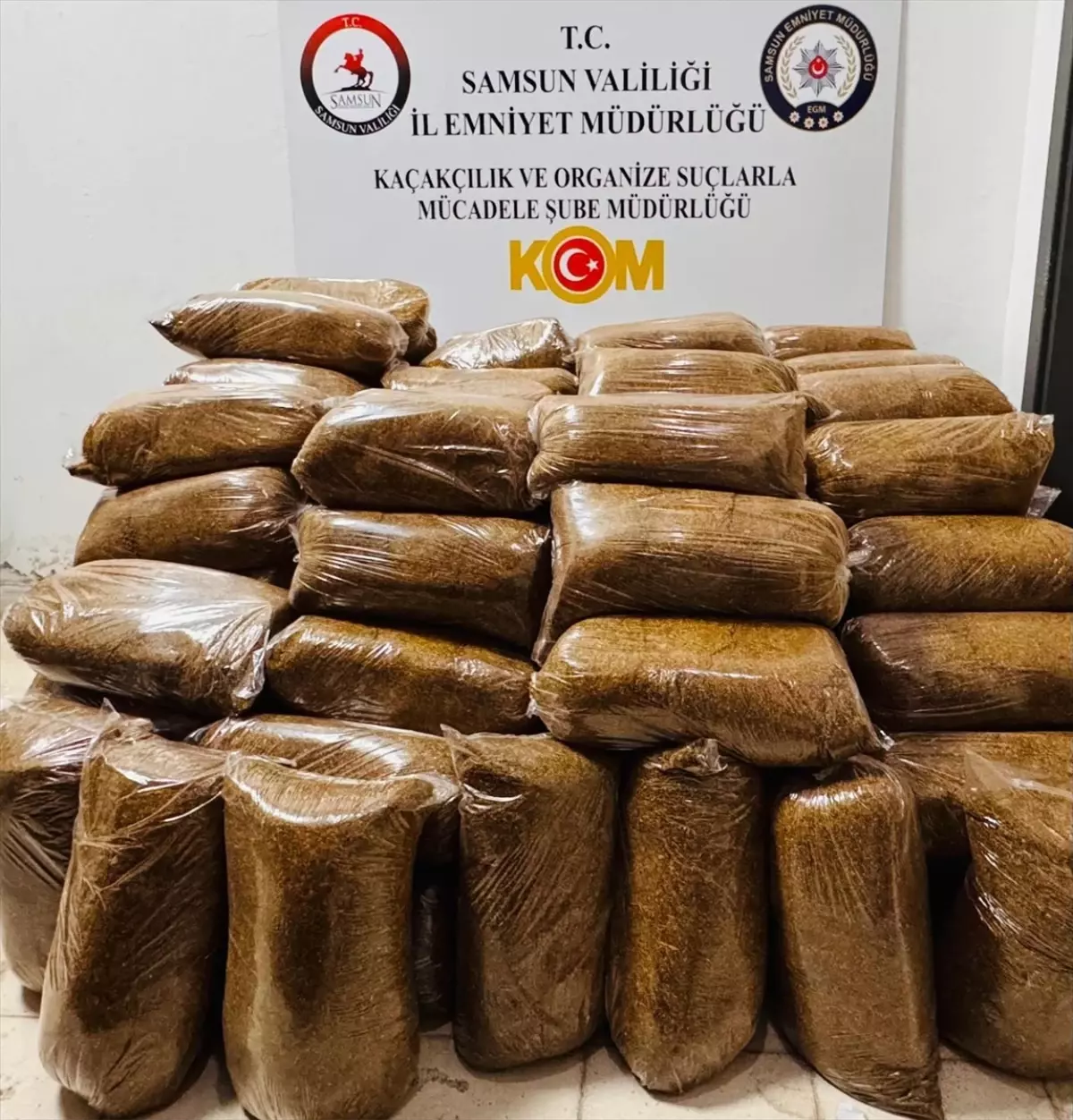 Samsun’da 475 kg Kaçak Tütün Ele Geçirildi