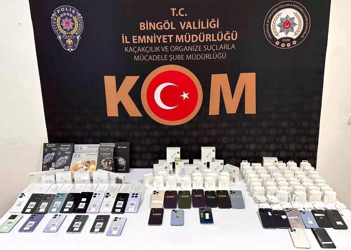 Bingöl’de Kaçak Telefon Operasyonu