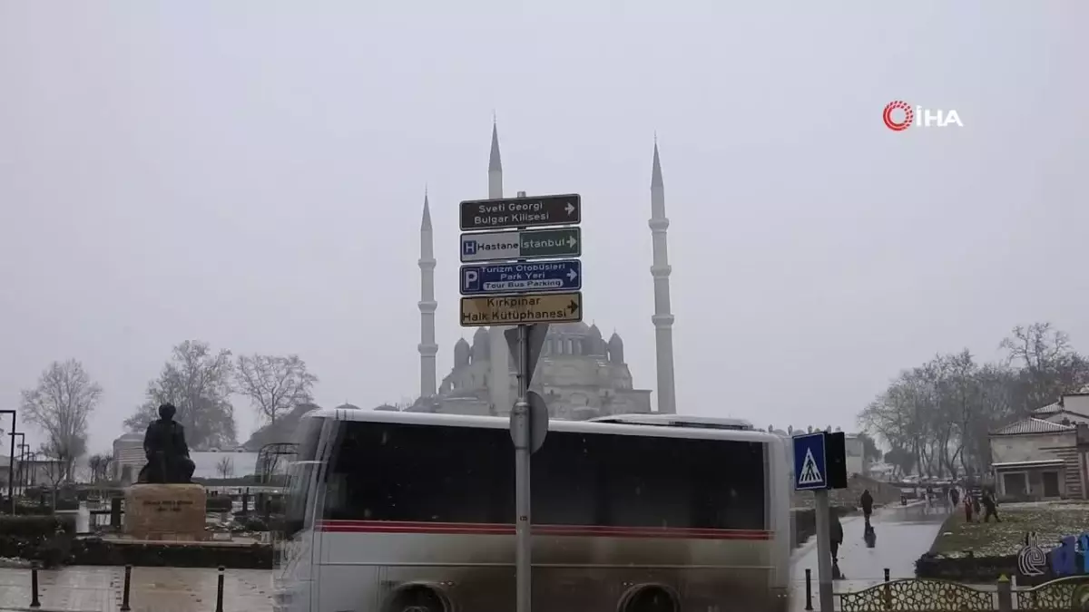 Edirne’de Kar Yağışı Etkili